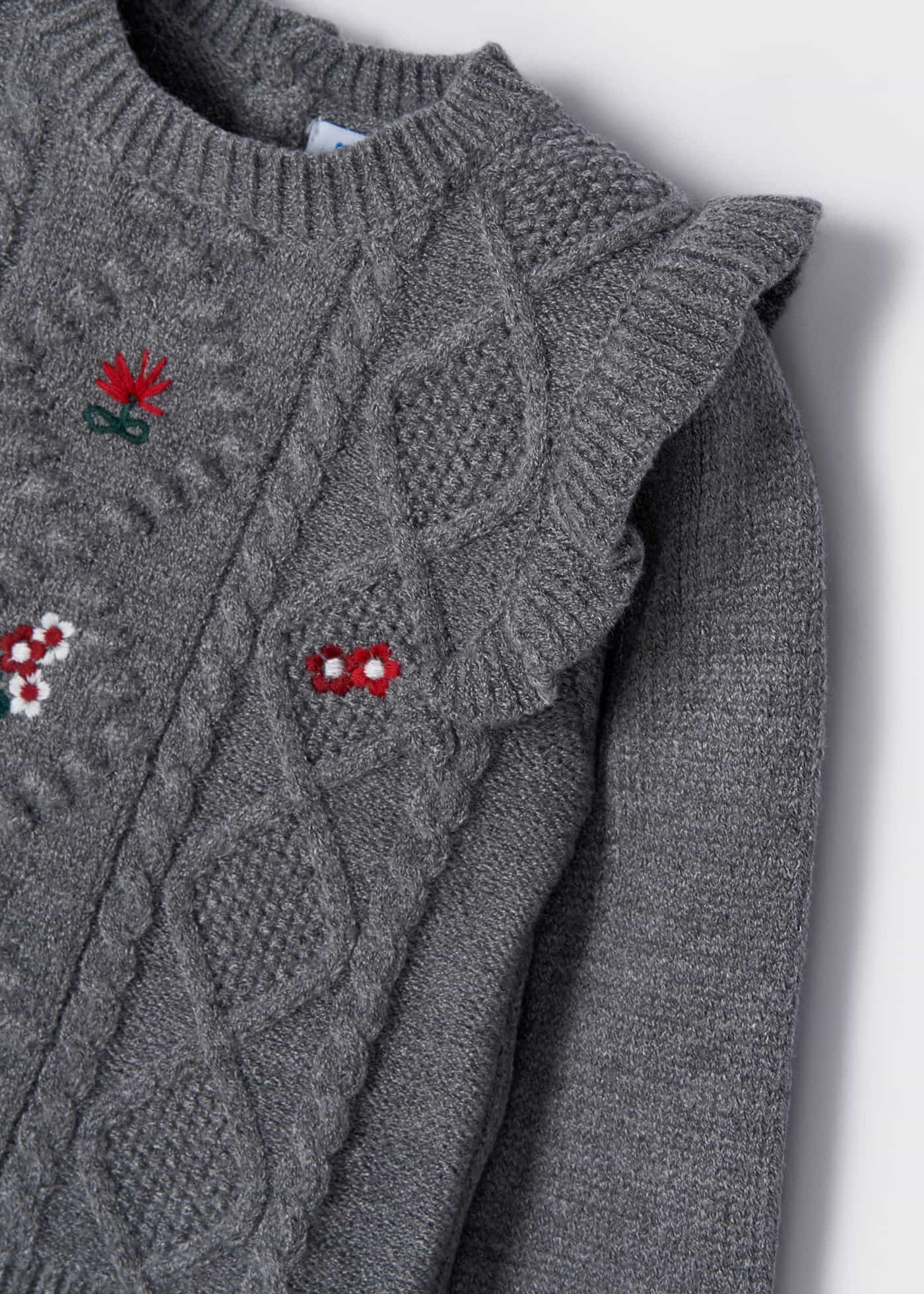 MAY - Mayoral Usa Inc Mayoral Baby Embroidered Ruffle Sweater - Little Miss Muffin Children & Home