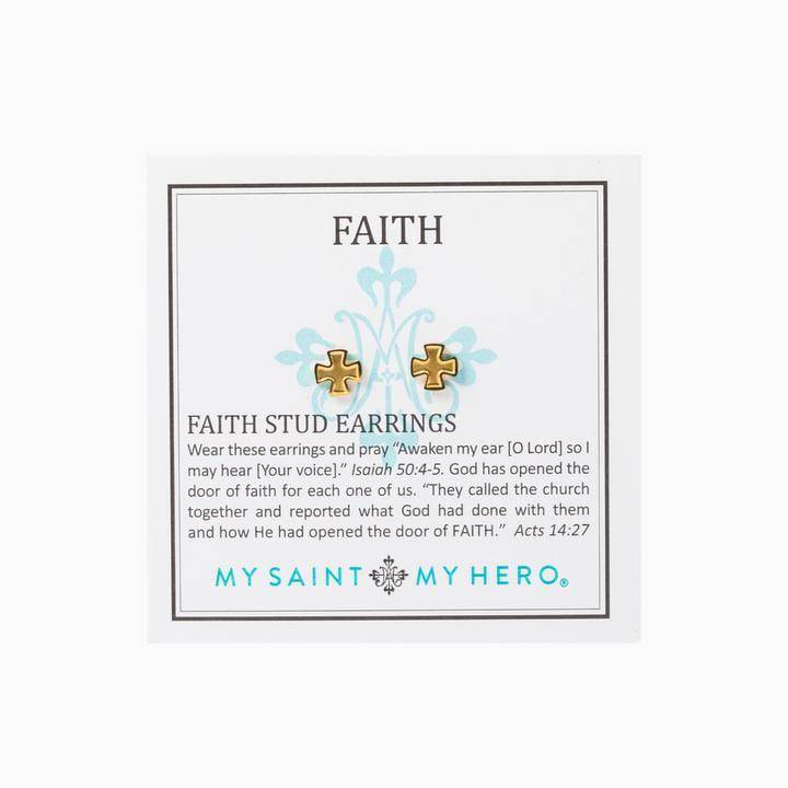 My Saint My Hero - My Saint My Hero Faith Stud Earrings - Little Miss Muffin Children & Home