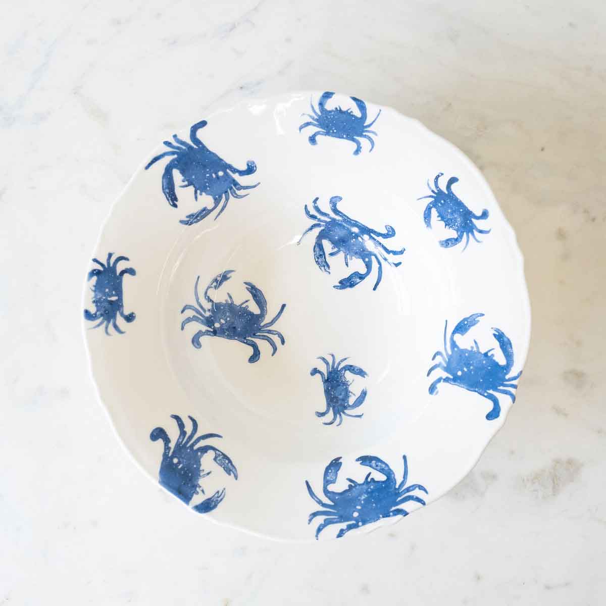 The Royal Standard The Royal Standard Watercolor Crab Serving Bowl - Little Miss Muffin Children & Home