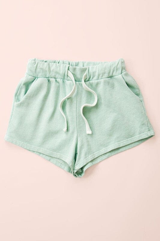 Trend Notes Trend Notes French Terry Mineral Wash Shorts - Little Miss Muffin Children & Home