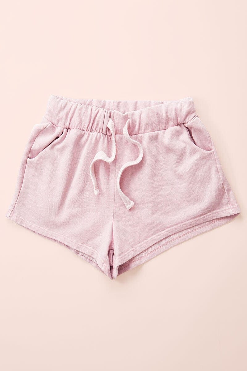 Trend Notes Trend Notes French Terry Mineral Wash Shorts - Little Miss Muffin Children & Home