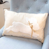 The Royal Standard The Royal Standard Leaping Bunny Embroidered Lumbar Pillow - Little Miss Muffin Children & Home