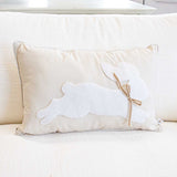 The Royal Standard The Royal Standard Leaping Bunny Embroidered Lumbar Pillow - Little Miss Muffin Children & Home