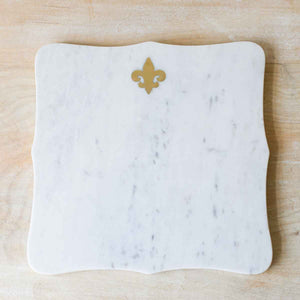 The Royal Standard The Royal Standard Fleur de Lis Marble Serving Board - Little Miss Muffin Children & Home