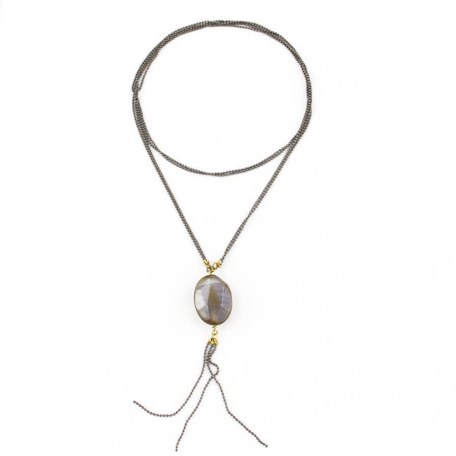Santore Jewelry Santore Jewelry Long Agate Tassel Necklace - Little Miss Muffin Children & Home