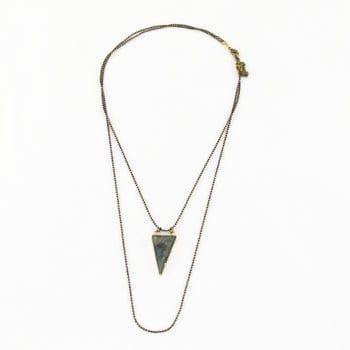 Santore Jewelry Santore Jewelry Labradorite Long Triangle Pendant - Little Miss Muffin Children & Home