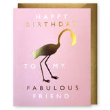 J F - J Falkner J Falkner BD26 Fabulous Flamingo Birthday Card - Little Miss Muffin Children & Home