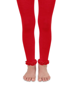 Jefferies Socks Jefferies Socks Red Ruffle Footless Tights - Little Miss Muffin Children & Home