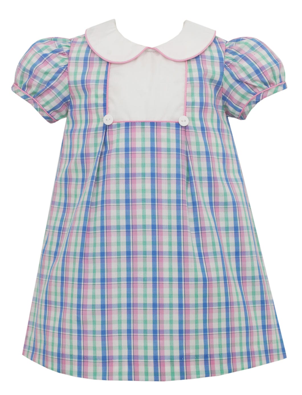 Petit Bebe Petit Bebe Plaid Float Dress with White Collar - Little Miss Muffin Children & Home