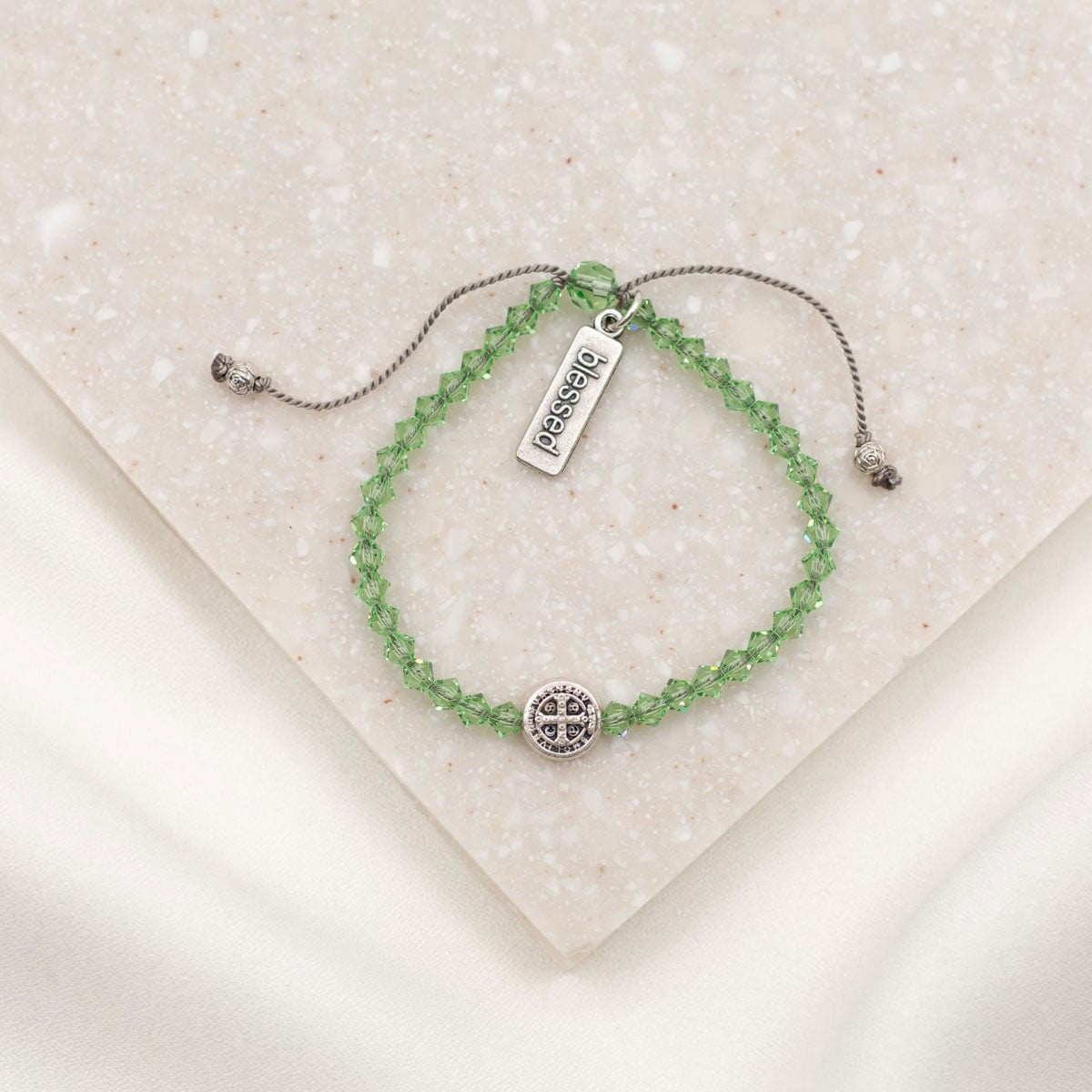 My Saint My Hero My Saint My Hero August Crystal Birthday Blessing Bracelet - Little Miss Muffin Children & Home