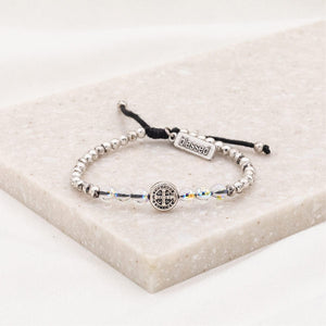 My Saint My Hero My Saint My Hero Wonder Petite Crystal Bracelet Silver - Little Miss Muffin Children & Home