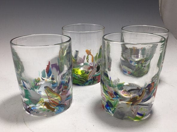 Ridgewalker Glass Ridgewalker Glass Kaleidoscope Whiskey Glass - Little Miss Muffin Children & Home