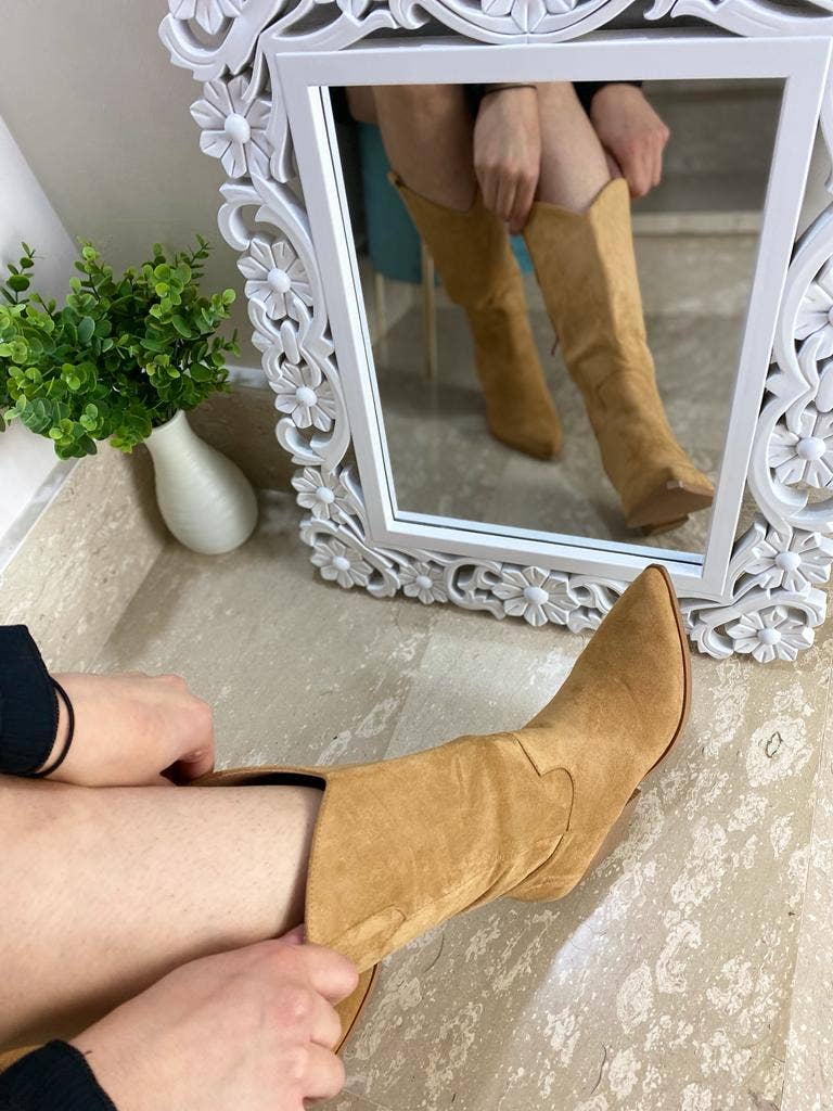 VES - Vera Shop Vera Shop Suede Cowgirl Boot - Little Miss Muffin Children & Home