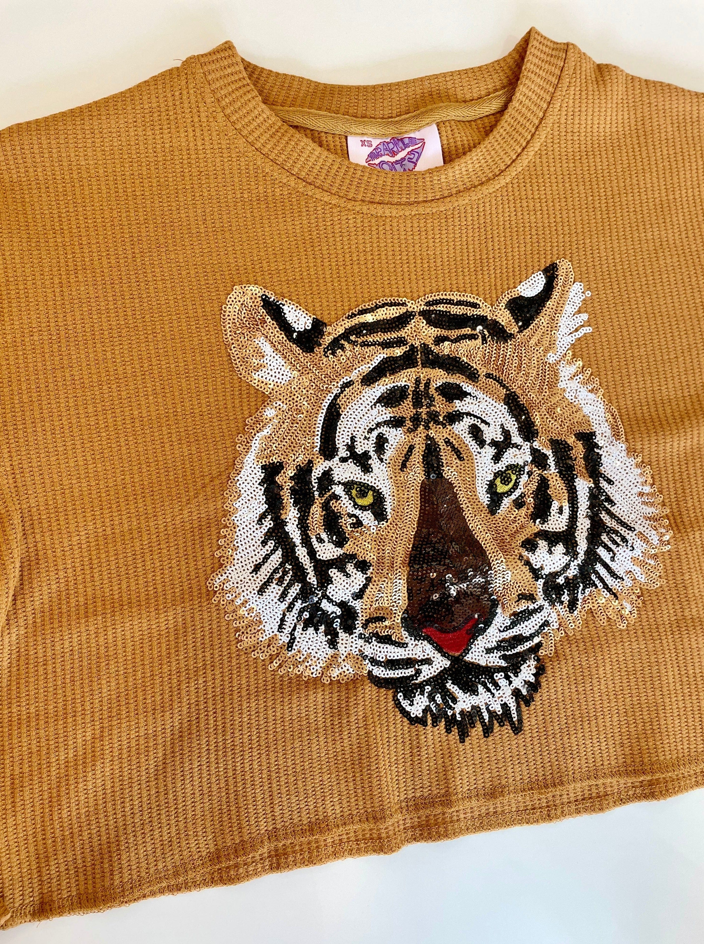 SPK - Sparkle City Sparkle City Tiger Waffle Crop Top - Little Miss Muffin Children & Home