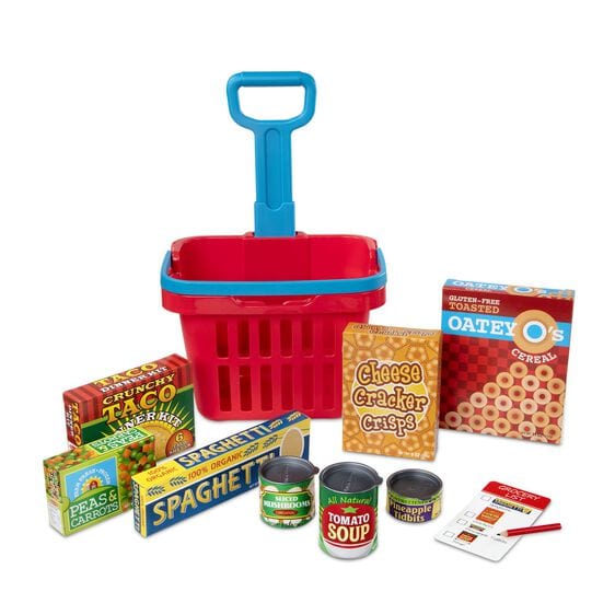 Melissa & Doug - Melissa & Doug Fill & Roll Grocery Basket Play Set - Little Miss Muffin Children & Home