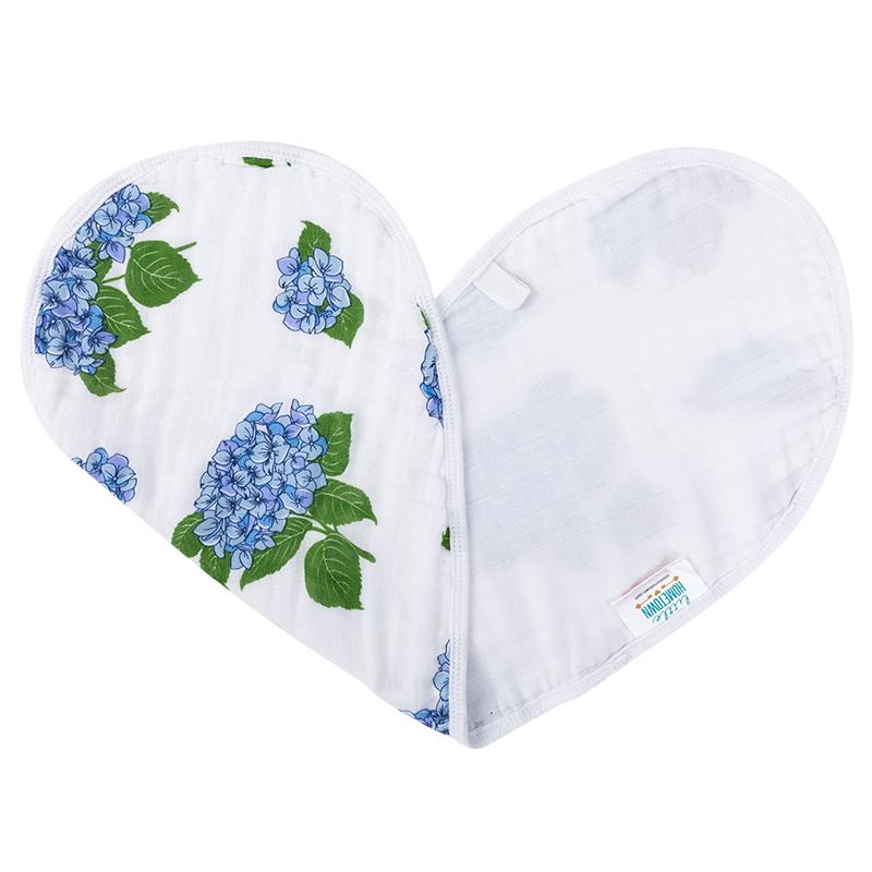 LHT - Little Hometown Little Hometown Hydrangeas 2-In-1 Burp Cloth and Bib - Little Miss Muffin Children & Home