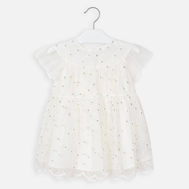 Mayoral - Mayoral Embroidered Short Sleeve Dress for Girl - Little Miss Muffin Children & Home