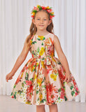 Mayoral - Mayoral's Abel & Lula Floral Shantung Silk Dress for Girl - Little Miss Muffin Children & Home