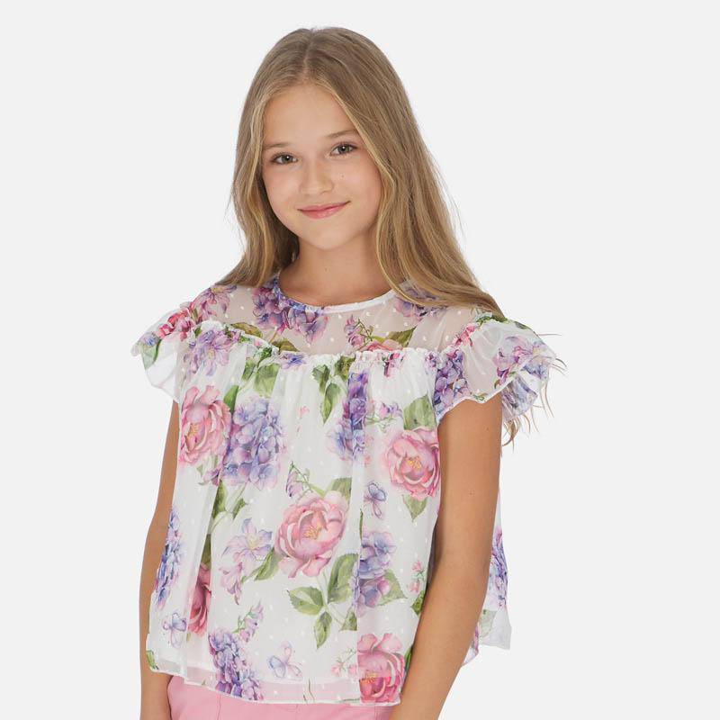 Mayoral - Mayoral Short Sleeve Blouse for Girl - Little Miss Muffin Children & Home