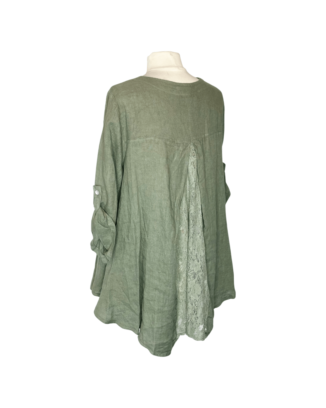 Oro Bonito Oro Bonito Linen Button Up Lace Tunic - Little Miss Muffin Children & Home
