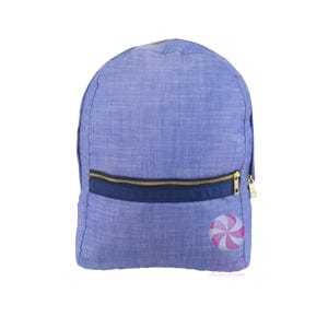OHM - Mint Sweet Little Things Mint Sweet Little Things Navy Chambray Medium Backpack - Little Miss Muffin Children & Home