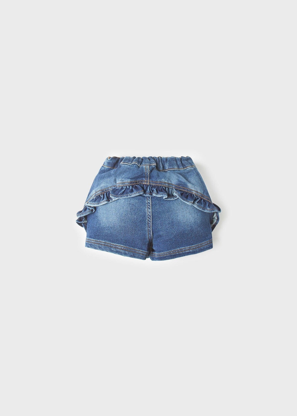 Mayoral Mayoral Embroidered Denim Shorts with Ruffles - Little Miss Muffin Children & Home