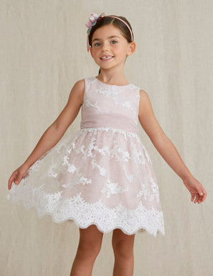 Abel & Lula Abel & Lula Embroidered Tulle Dress - Little Miss Muffin Children & Home