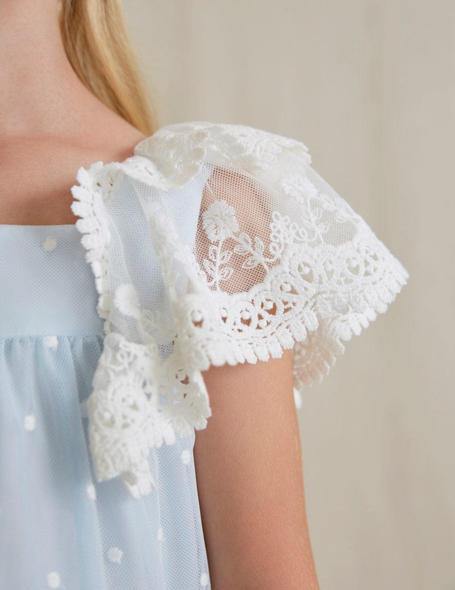 Abel & Lula Abel & Lula Embroidered Tulle Dress - Little Miss Muffin Children & Home