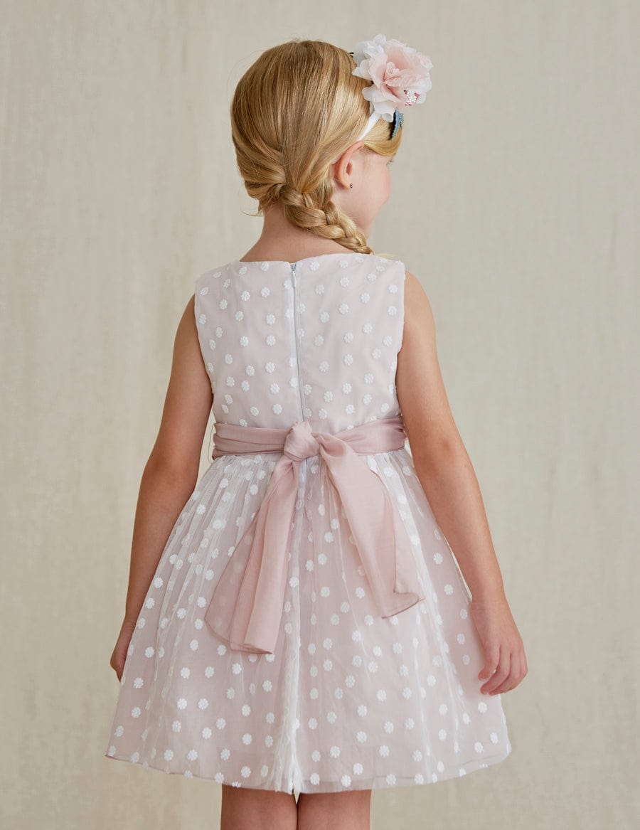 Abel & Lula Abel & Lula Embroidered Polka Dots Tulle Dress - Little Miss Muffin Children & Home