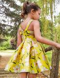Mayoral Abel & Lula Mikado Print Dress in Yellow - Little Miss Muffin Children & Home
