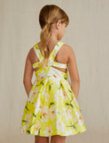 Mayoral Abel & Lula Mikado Print Dress in Yellow - Little Miss Muffin Children & Home