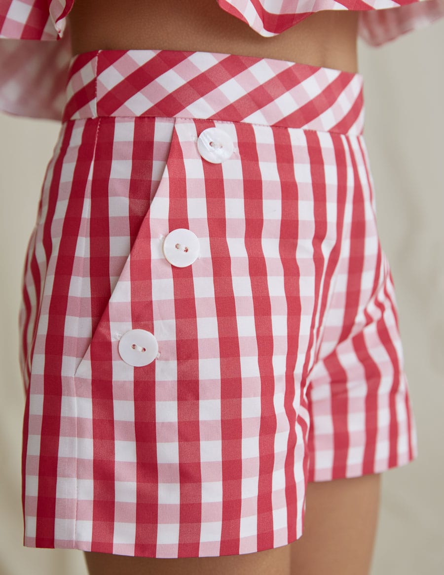 Mayoral Abel & Lula Fuchsia Gingham Short Set - Little Miss Muffin Children & Home