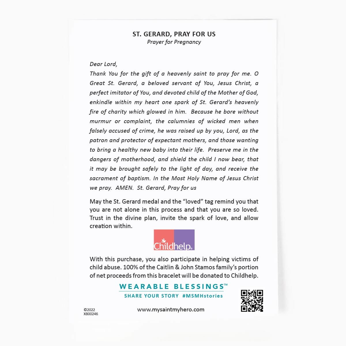 My Saint My Hero My Saint My Hero St. Gerard Blessings for a Healthy Pregnancy Bracelet - Little Miss Muffin Children & Home