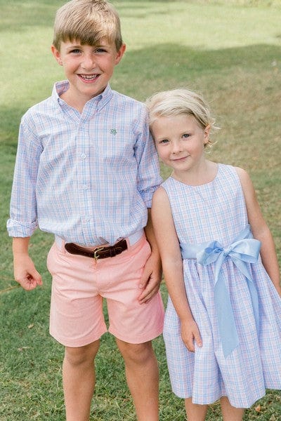 Bailey Boys Bailey Boys Augusta Plaid & Sky Dress - Little Miss Muffin Children & Home