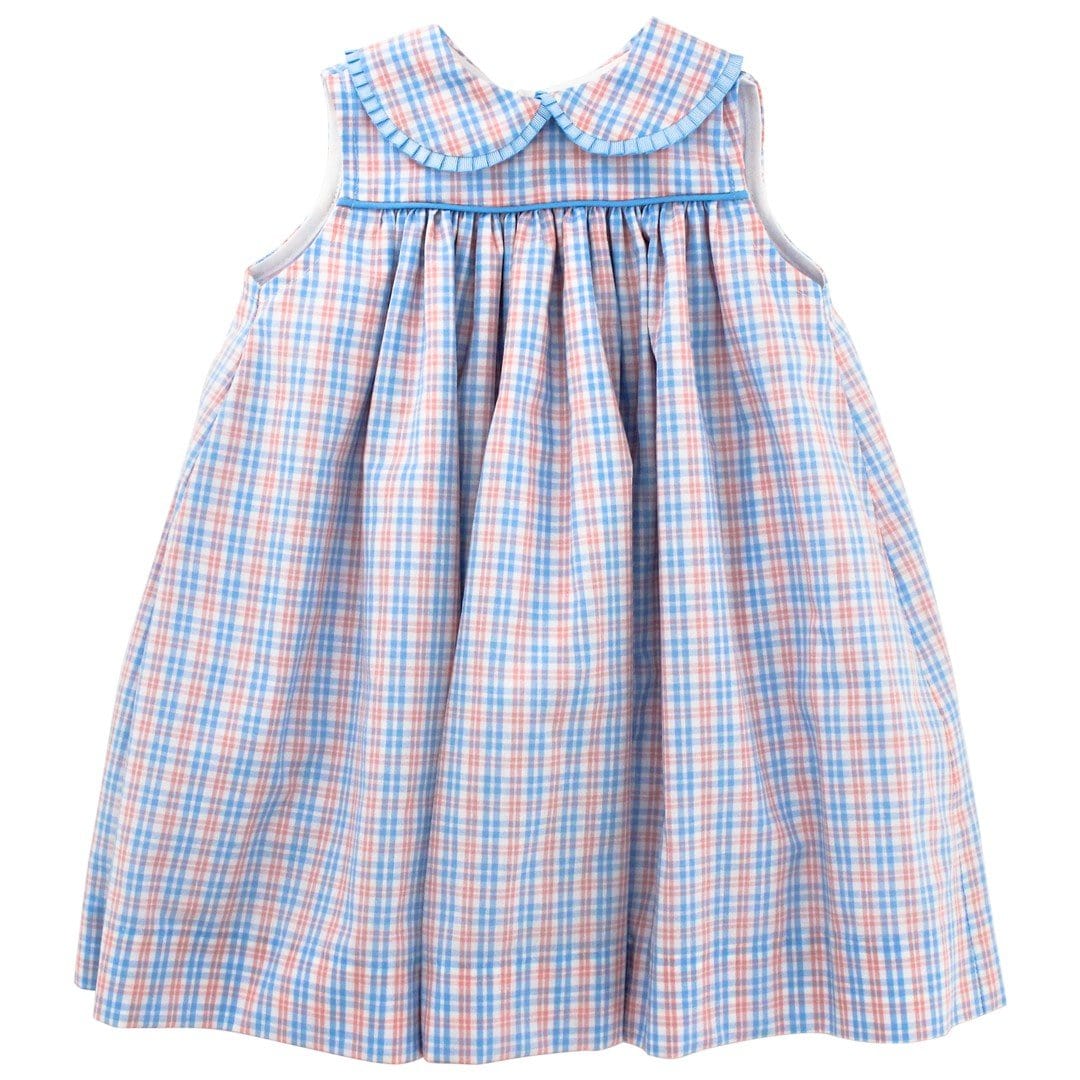 Bailey Boys Bailey Boys Augusta Plaid & Sky Float Dress - Little Miss Muffin Children & Home