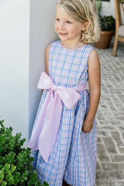 Bailey Boys Bailey Boys Blythe Seersucker & Pink Check Empire Dress - Little Miss Muffin Children & Home