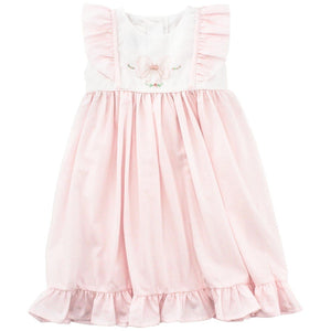 BAILEY BOYS Pink Bow Shadow Work Dress - Little Miss Muffin Children & Home