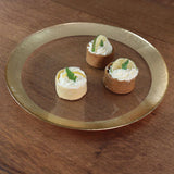 Beatriz Ball - Beatriz Ball New Orleans Glass Clear Round Platter with Gold Foil Rim 2259 - Little Miss Muffin Children & Home