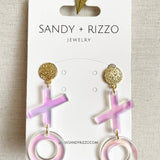 Sandy + Rizzo Sandy + Rizzo Iridescent XO Earrings - Little Miss Muffin Children & Home