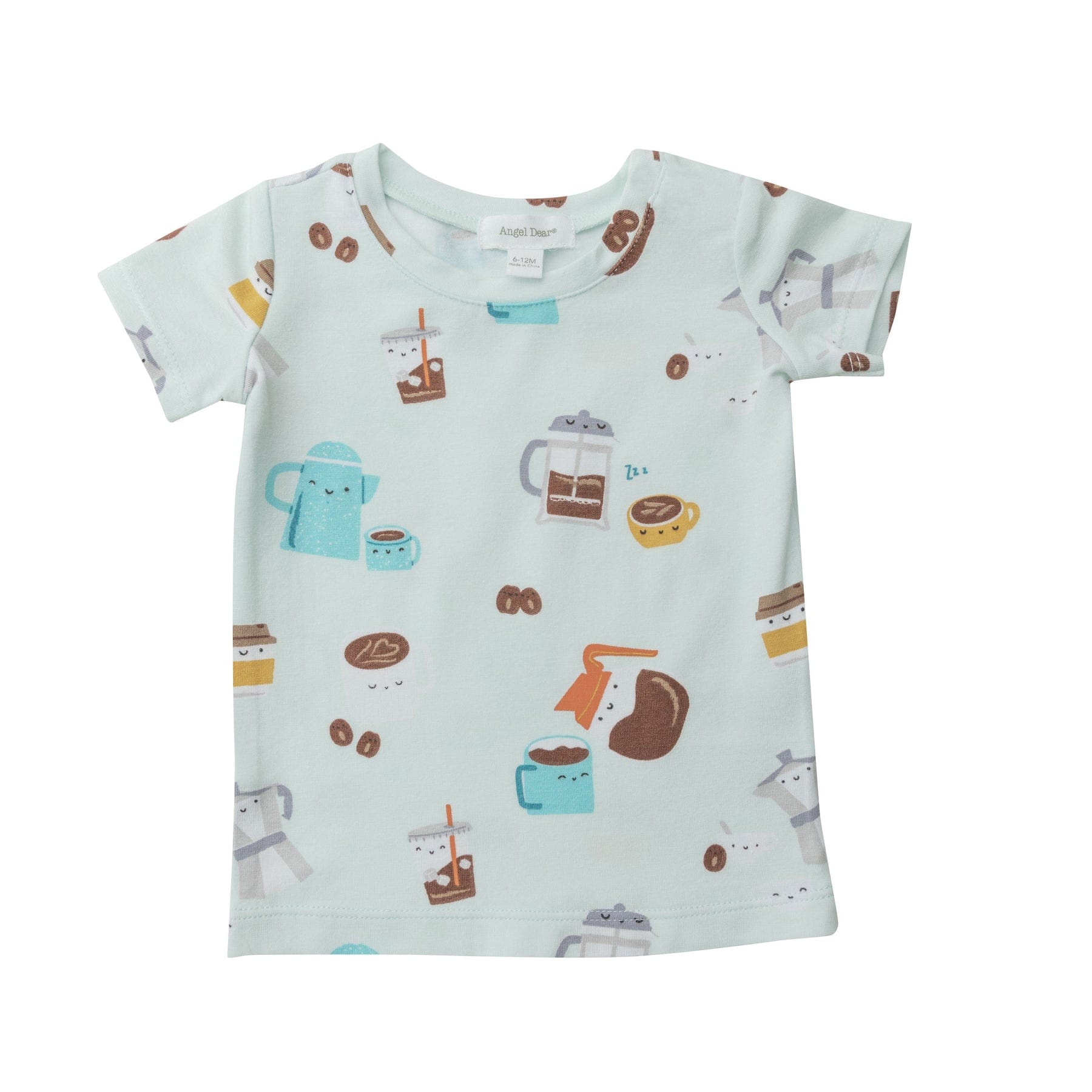 Angel Dear Angel Dear Coffee Mint Short Sleeve PJ Set - Little Miss Muffin Children & Home