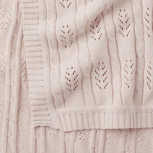 Elegant Baby Elegant Baby Cable Knit Leaf Baby Blankets - Little Miss Muffin Children & Home