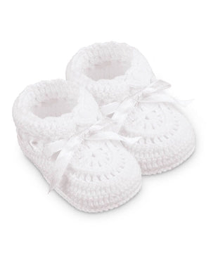 JEF - Jefferies Socks Jefferies Socks Hand Crochet Ribbon Bootie - Little Miss Muffin Children & Home