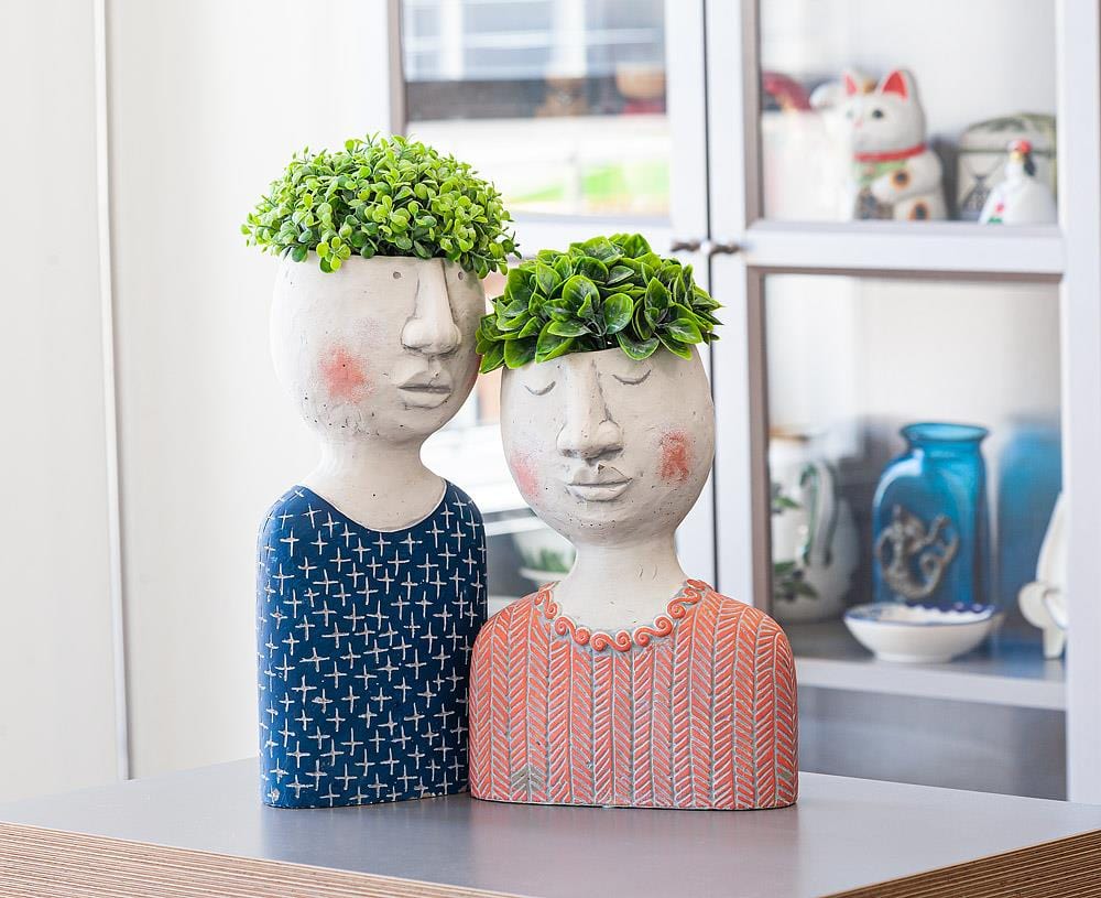 Abbott Abbott Large Female Head Planter - Little Miss Muffin Children & Home