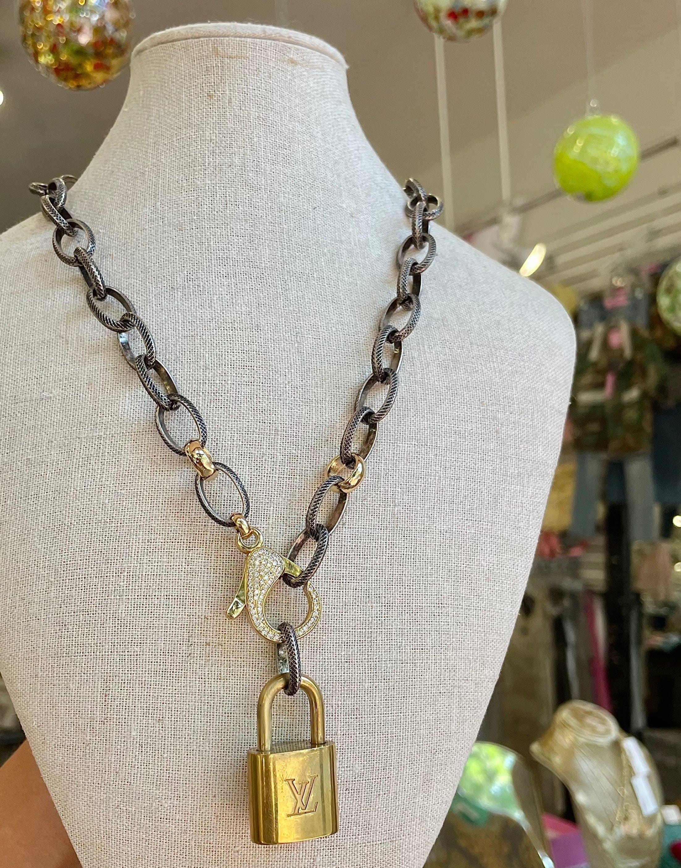 Phillip Allen Hefner Design Phillip Allen Hefner Design Pave Lobster Lock Necklace - Little Miss Muffin Children & Home