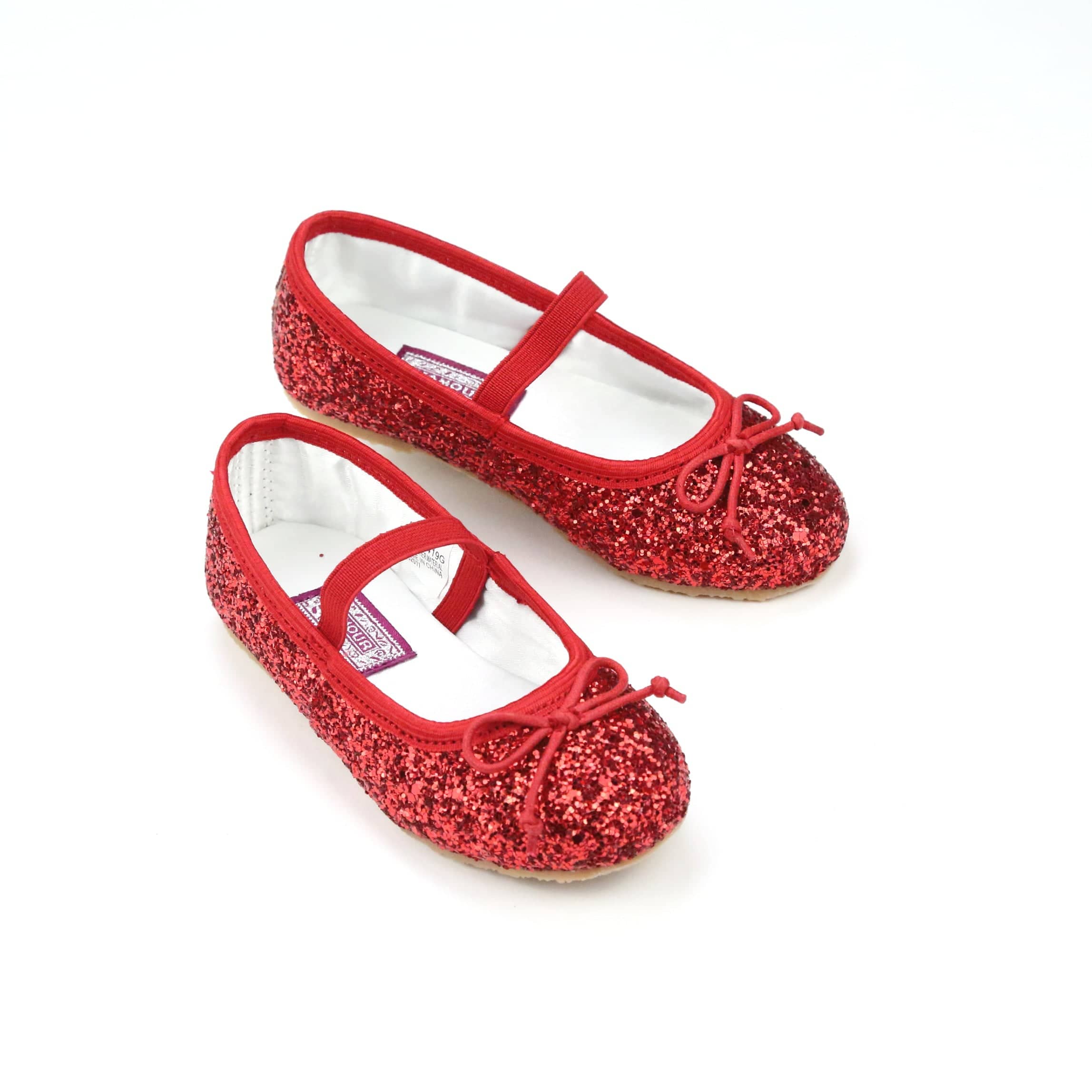 L'Amour Shoes L'Amour Victoria Sparkle Glitter Flat - Little Miss Muffin Children & Home