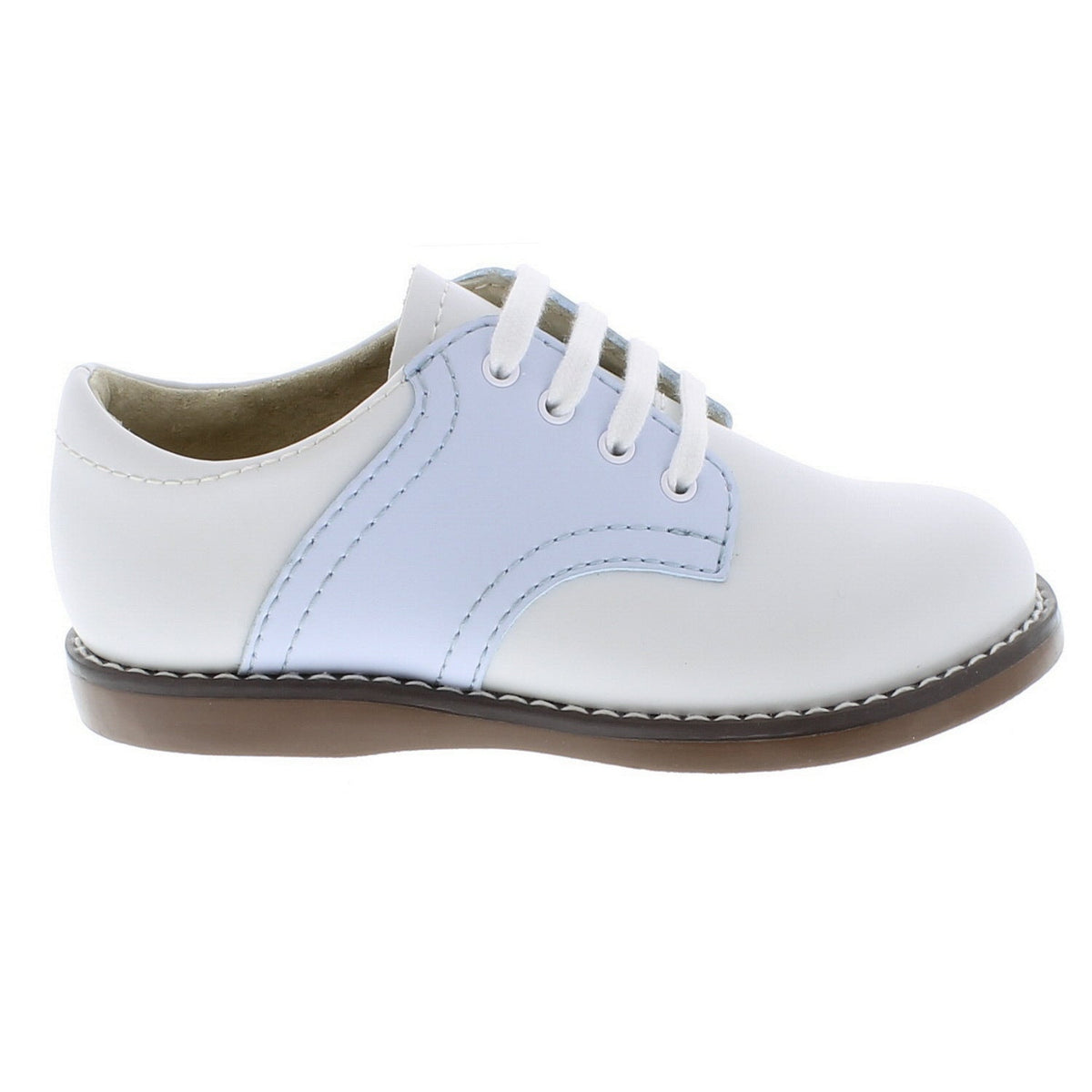 Badorf Shoe Footmates White and Light Blue Cheer Oxford - Little Miss Muffin Children & Home