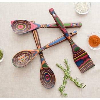 Island Bamboo Island Bamboo 12" Rainbow Pakka Corner Spoon - Little Miss Muffin Children & Home