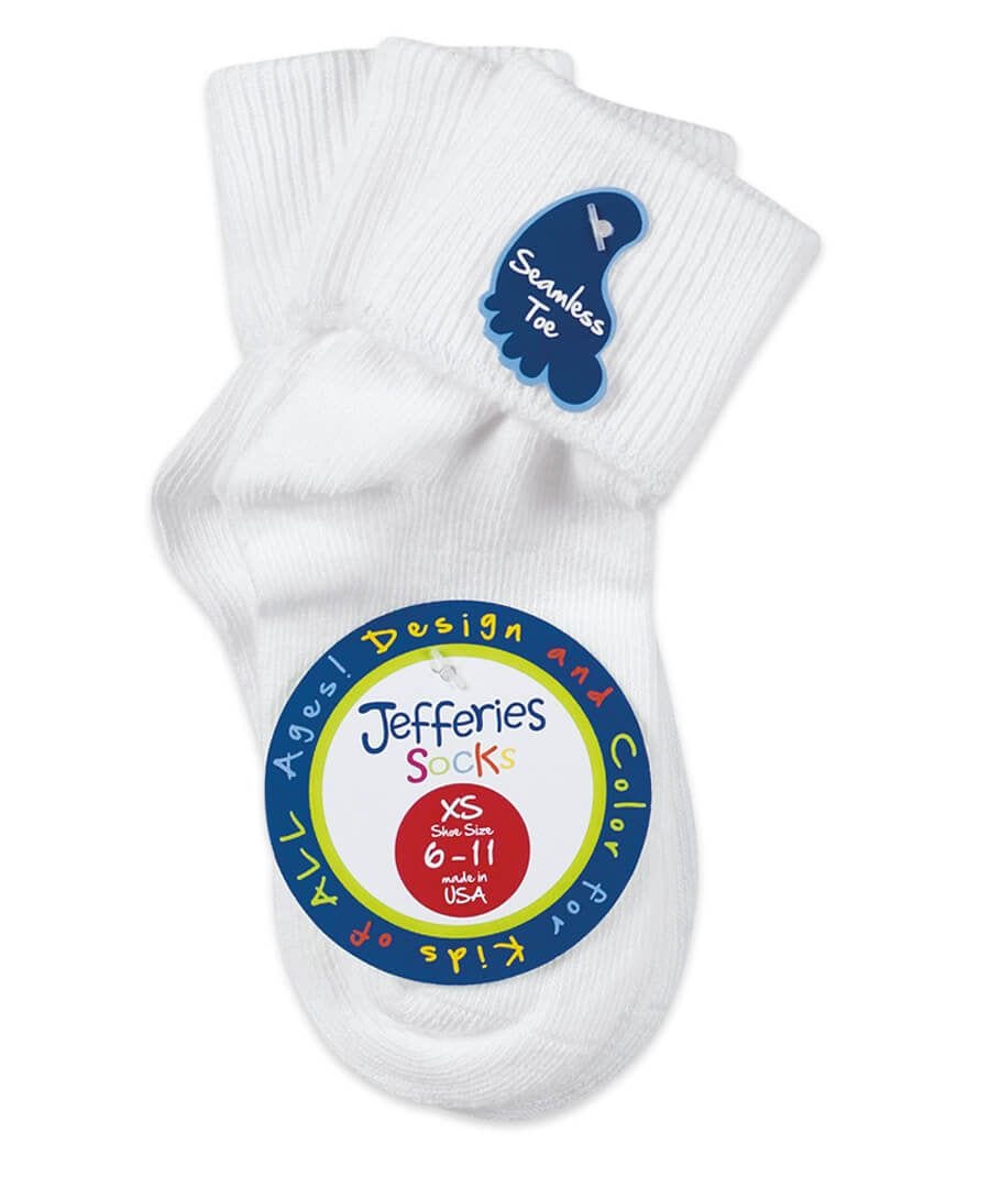 JEF - Jefferies Socks Jefferies Socks Smooth Toe Turn Cuff Socks - Little Miss Muffin Children & Home