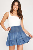 She & Sky She & Sky Chambray Mini Skirt - Little Miss Muffin Children & Home