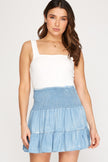 She & Sky She & Sky Chambray Mini Skirt - Little Miss Muffin Children & Home